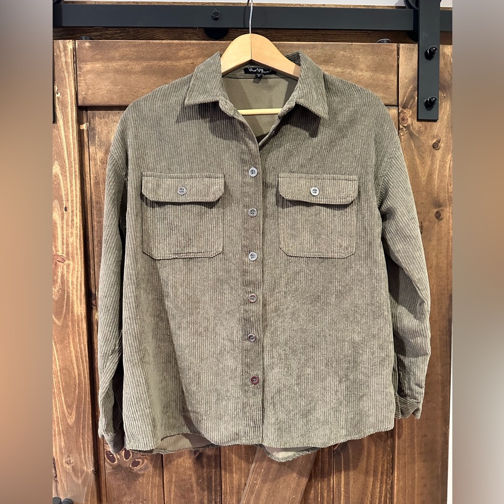 Corduroy shacket